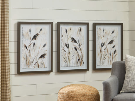 Nashville Furniture Outlets - Ashley Furniture - Honslow Wall Decor - Wall Art Set (3/CN) / Brown/Black/White - A8000506