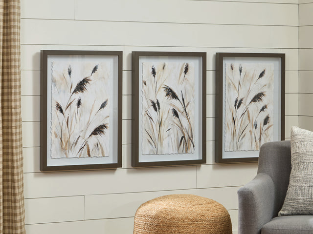 Nashville Furniture Outlets - Ashley Furniture - Honslow Wall Decor - Wall Art Set (3/CN) / Brown/Black/White - A8000506