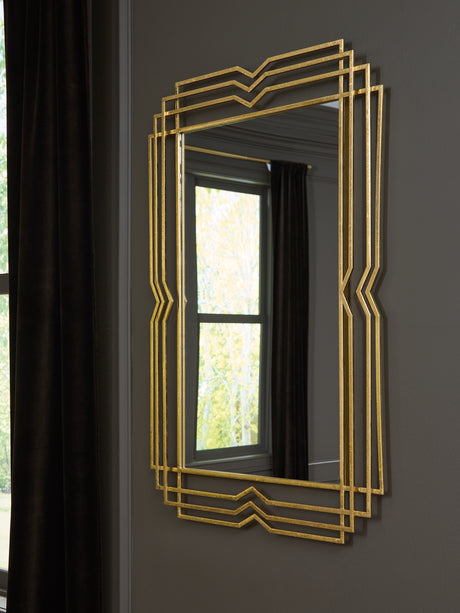 Nashville Furniture Outlets - Ashley Furniture - Claybrook Mirror - Accent Mirror / Gold Finish - A8010349