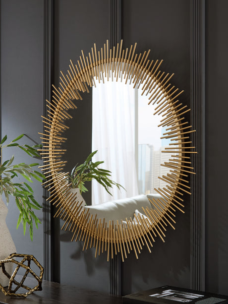 Nashville Furniture Outlets - Ashley Furniture - Wainport Mirror - Accent Mirror / Gold Finish - A8010405