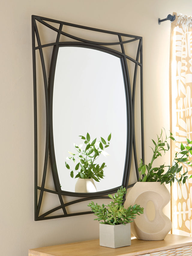Nashville Furniture Outlets - Ashley Furniture - Freenville Mirror - Accent Mirror / Black - A8010408