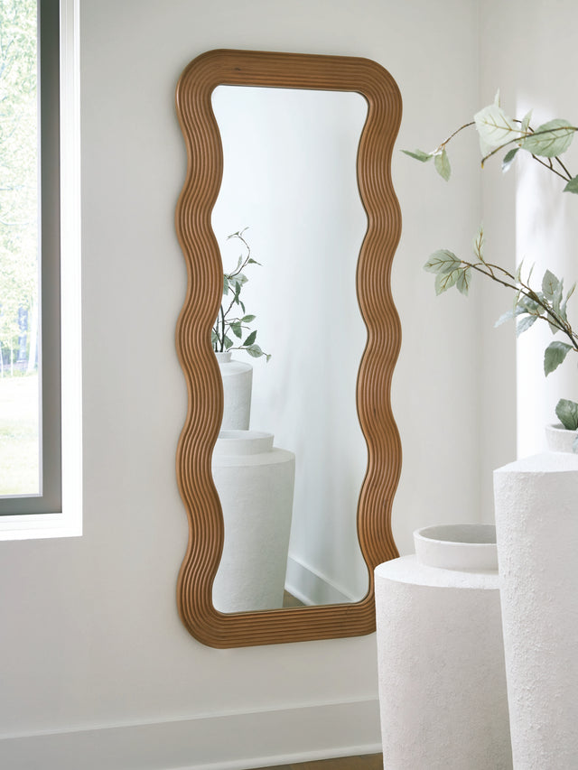 Nashville Furniture Outlets - Ashley Furniture - Ellisonville Mirror - Floor Mirror / Brown - A8010413