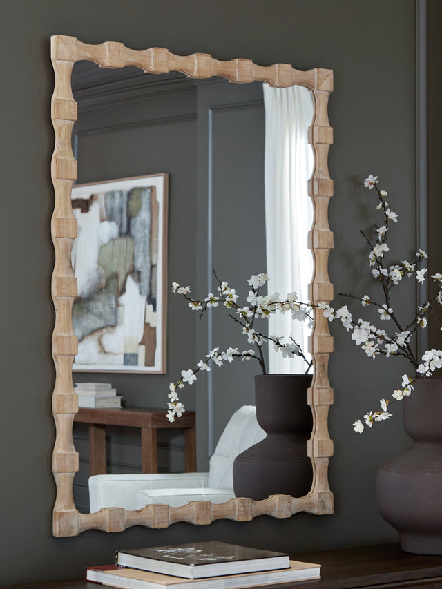 Nashville Furniture Outlets - Ashley Furniture - Acelmore Mirror - Accent Mirror / Light Brown - A8010420