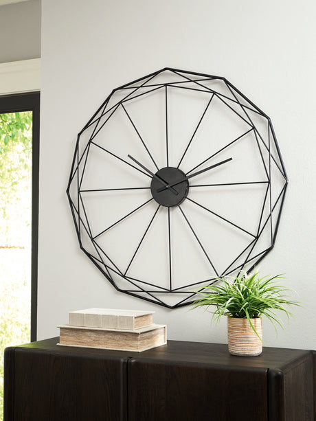 Nashville Furniture Outlets - Ashley Furniture - Arkthorne Wall Decor - Wall Clock / Black - A8010429