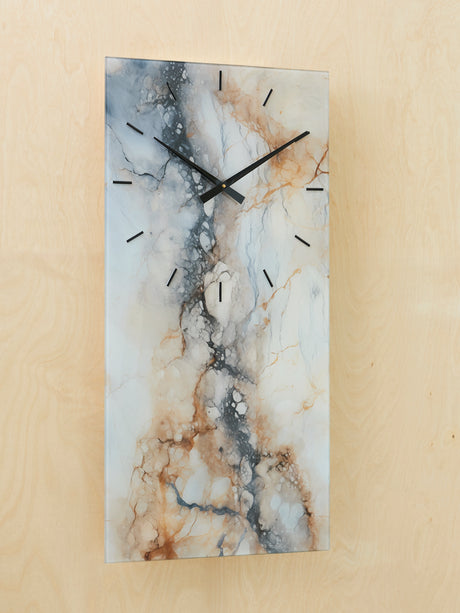 Nashville Furniture Outlets - Ashley Furniture - Teague Wall Decor - Wall Clock / Brown/Gray/Ivory - A8010432