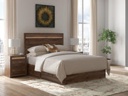 Nashville Furniture Outlets - Ashley Furniture - Janfyn Bedroom - Queen Panel Bed with Storage / Brown - PCB1010B4