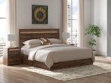 Nashville Furniture Outlets - Ashley Furniture - Janfyn Bedroom - King Panel Bed with Storage / Brown - PCB1010B9