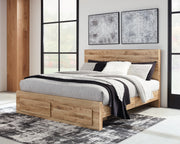 Nashville Furniture Outlets - Ashley Furniture - Hyanna Bedroom - Queen Panel Storage Bed / Tan Brown - B1050B4
