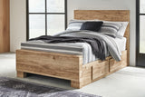 Nashville Furniture Outlets - Ashley Furniture - Hyanna Bedroom - Full Panel Bed with 1 Side Storage / Tan Brown - B1050B25