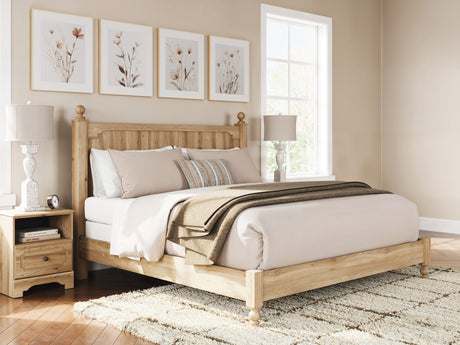 Nashville Furniture Outlets - Ashley Furniture - Aleaport Bedroom - King Panel Bed / Warm Brown - PCB1075B8