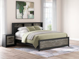 Nashville Furniture Outlets - Ashley Furniture - Broachmyn Bedroom - King Bookcase Panel Bed / Black/Gray - PCB1118B19
