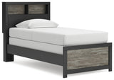 Nashville Furniture Outlets - Ashley Furniture - Broachmyn Bedroom - Twin Bookcase Bed / Black/Gray - PCB1118B12
