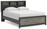 Nashville Furniture Outlets - Ashley Furniture - Broachmyn Bedroom - Queen Bookcase Bed / Black/Gray - PCB1118B2