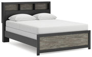 Nashville Furniture Outlets - Ashley Furniture - Broachmyn Bedroom - Queen Bookcase Bed / Black/Gray - PCB1118B2