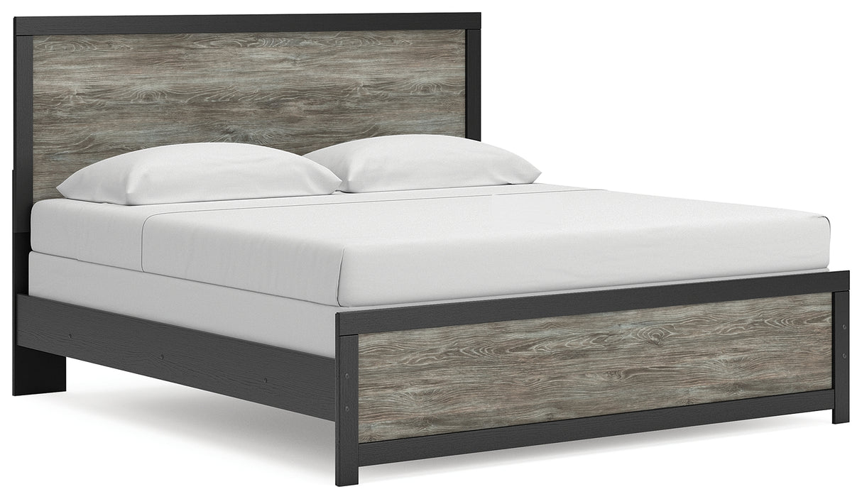 Nashville Furniture Outlets - Ashley Furniture - Broachmyn Bedroom - King Panel Bed / Black/Gray - PCB1118B7