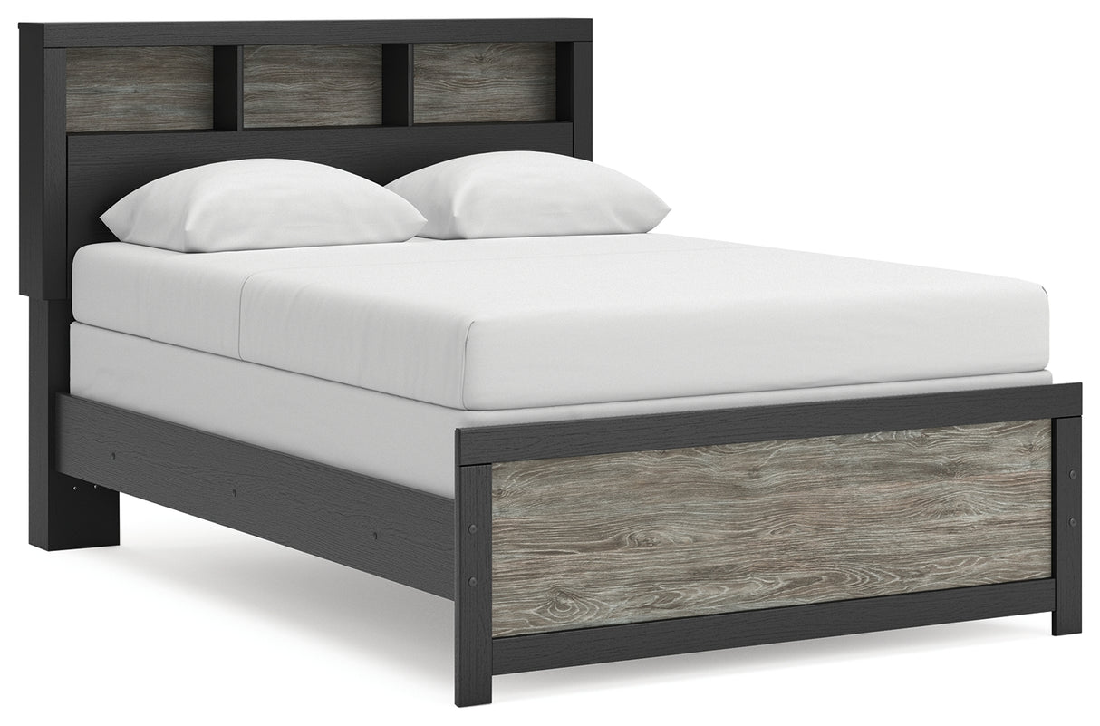 Nashville Furniture Outlets - Ashley Furniture - Broachmyn Bedroom - Full Bookcase Bed / Black/Gray - PCB1118B13
