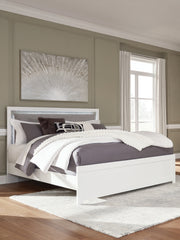 Nashville Furniture Outlets - Ashley Furniture - Maeling Bedroom - King Upholstered Panel Bed / White - PCB1119B4
