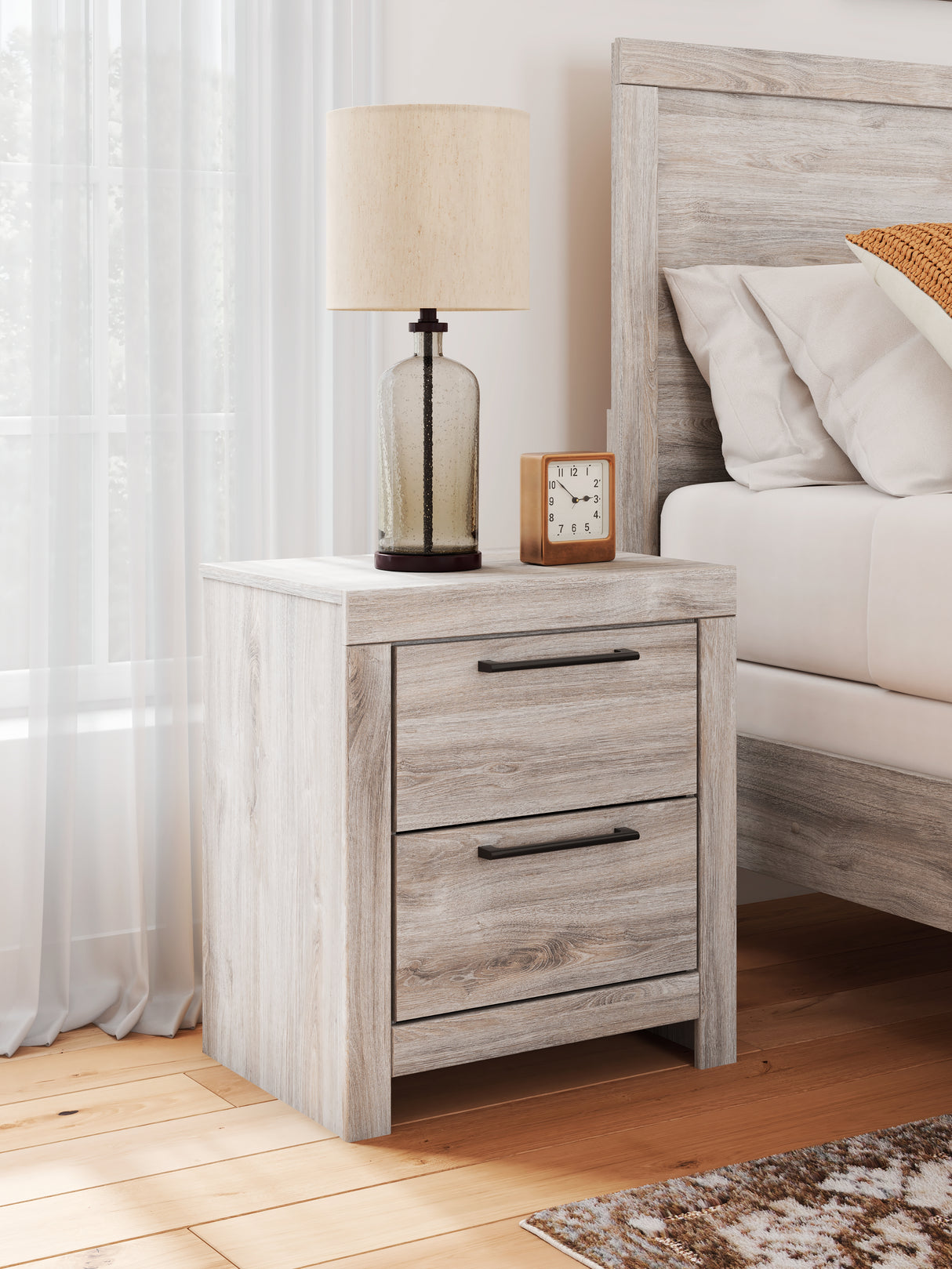Nashville Furniture Outlets - Ashley Furniture - Broachmyn Bedroom - Two Drawer Night Stand / Gray - PCB1120-92