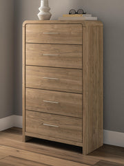 Nashville Furniture Outlets - Ashley Furniture - Gramburg Bedroom - Five Drawer Chest / Warm Natural Brown - PCB1121-46