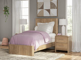 Nashville Furniture Outlets - Ashley Furniture - Gramburg Bedroom - Twin Panel Bed / Warm Natural Brown - PCB1121B2