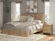 Nashville Furniture Outlets - Ashley Furniture - Gramburg Bedroom - King Panel Bed / Warm Natural Brown - PCB1121B16