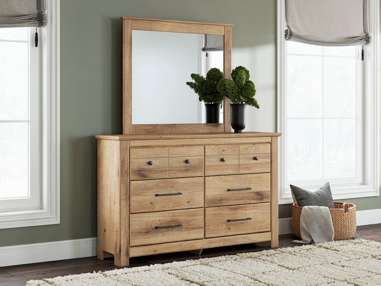 Nashville Furniture Outlets - Ashley Furniture - Makidern Bedroom - Dresser and Mirror / Tan - PCB1170B1