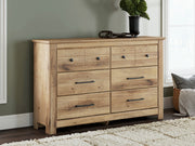 Nashville Furniture Outlets - Ashley Furniture - Makidern Bedroom - Six Drawer Dresser / Tan - PCB1170-31