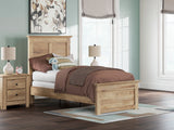 Nashville Furniture Outlets - Ashley Furniture - Makidern Bedroom - Twin Panel Bed / Tan - PCB1170B18