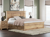 Nashville Furniture Outlets - Ashley Furniture - Makidern Bedroom - King Panel Storage Bed / Tan - PCB1170B17