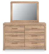 Nashville Furniture Outlets - Ashley Furniture - Kinlanni Bedroom - Dresser and Mirror / Tan - PCB1360B1