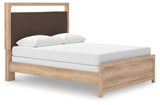 Nashville Furniture Outlets - Ashley Furniture - Kinlanni Bedroom - Queen Upholstered Panel Bed / Tan - PCB1360B4
