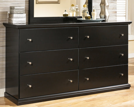 Nashville Furniture Outlets - Ashley Furniture - Maribel Bedroom - Dresser and Mirror / Black - B138B50
