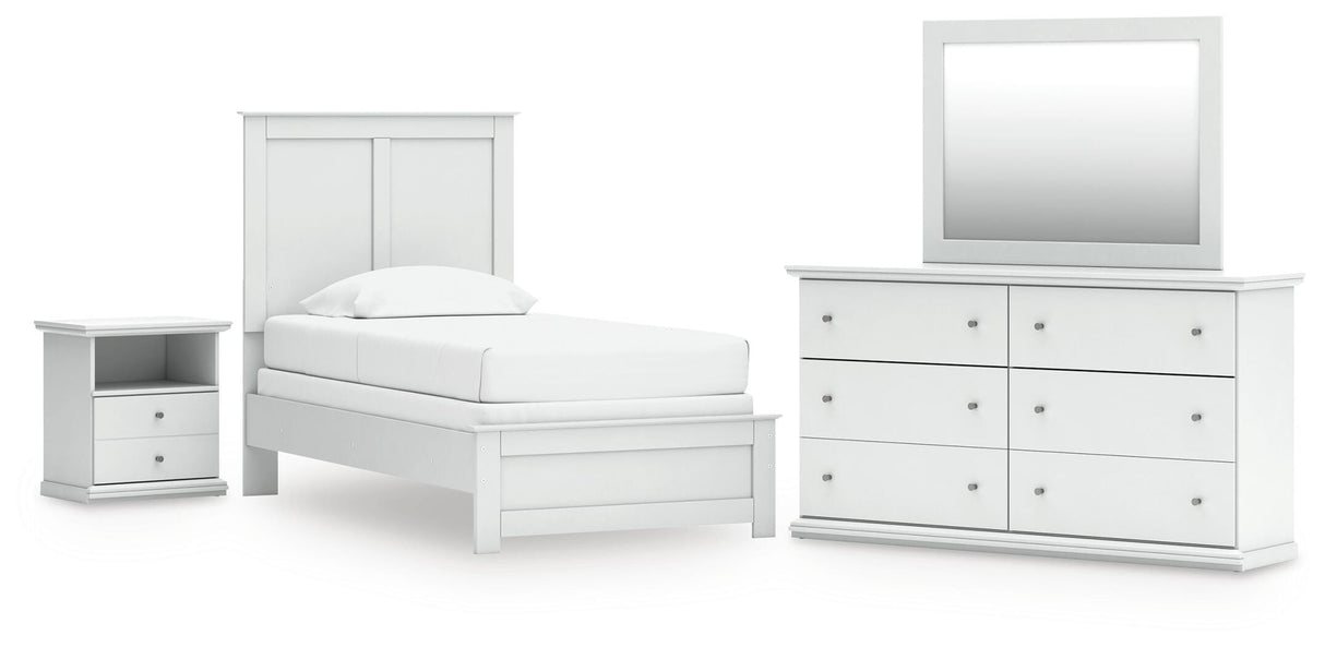 Nashville Furniture Outlets - Ashley Furniture - Bostwick Shoals Twin Panel Bed, Dresser, Mirror and Nightstand - Twin Panel Bed, Dresser, Mirror and Nightstand - B139B60