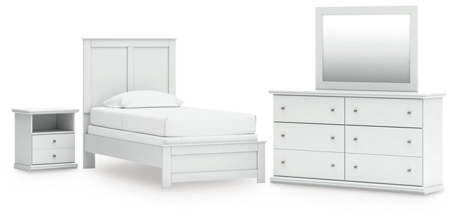 Nashville Furniture Outlets - Ashley Furniture - Bostwick Shoals Twin Panel Bed, Dresser, Mirror and Nightstand - Twin Panel Bed, Dresser, Mirror and Nightstand - B139B60