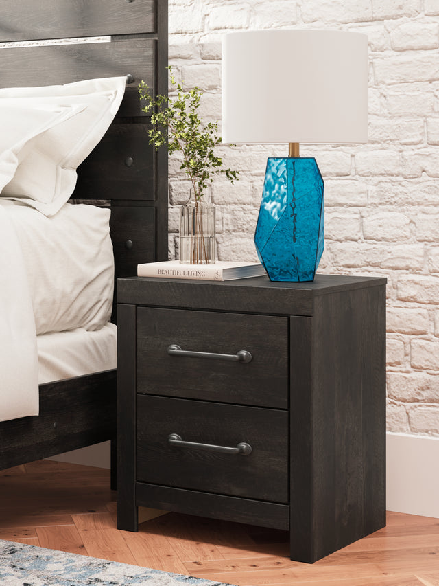 Nashville Furniture Outlets - Ashley Furniture - Hollivern Bedroom - Twin Panel Bed with Storage / Dark Gray - PCB2108B18