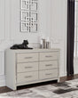 Nashville Furniture Outlets - Ashley Furniture - Zyniden Bedroom - Five Drawer Chest / Silver - B2114-46