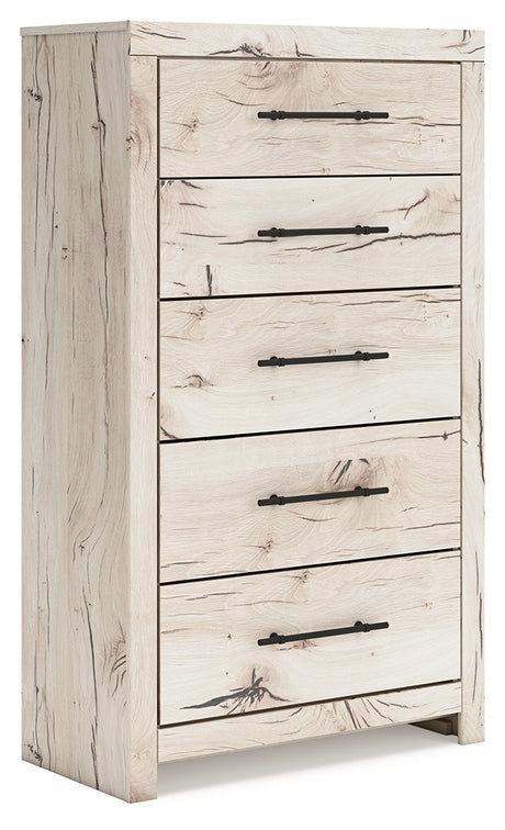 Nashville Furniture Outlets - Ashley Furniture - Lawroy Bedroom - Full Panel Bed with Storage / Light Natural - B2310B43