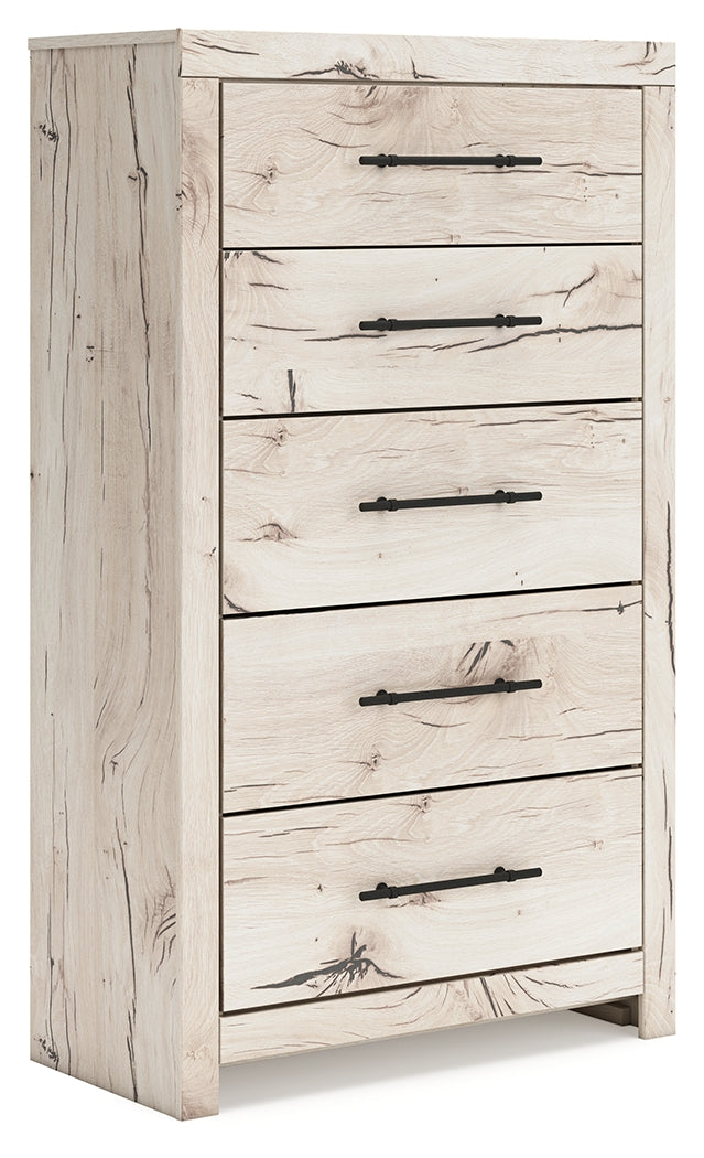 Nashville Furniture Outlets - Ashley Furniture - Lawroy Bedroom - Full Panel Bed with Storage / Light Natural - B2310B43