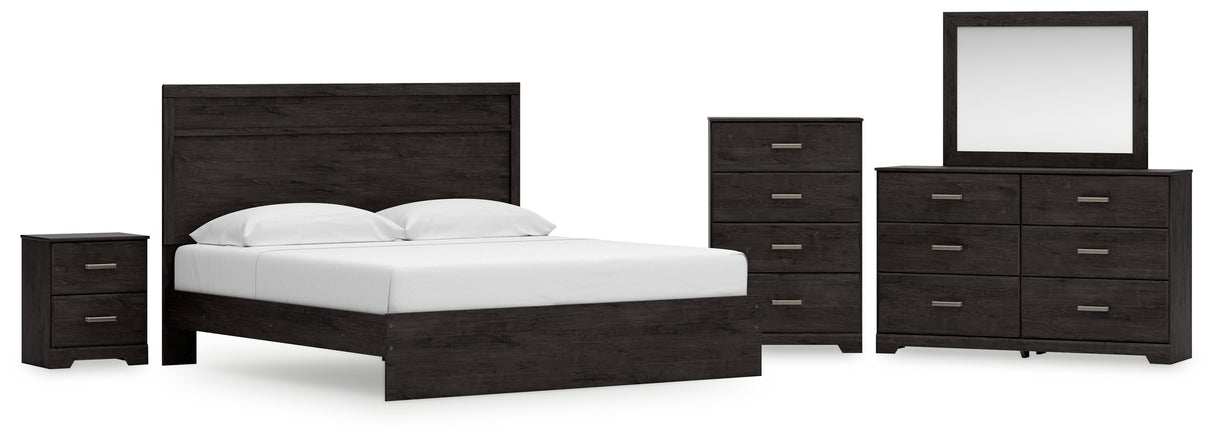 Nashville Furniture Outlets - Ashley Furniture - Belachime King Panel Bed, Dresser, Mirror, Chest and Nightstand - King Panel Bed, Dresser, Mirror, Chest and Nightstand - B2589B20