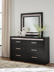Nashville Furniture Outlets - Ashley Furniture - Shoralli Bedroom - Dresser and Mirror / Black - B2611B1