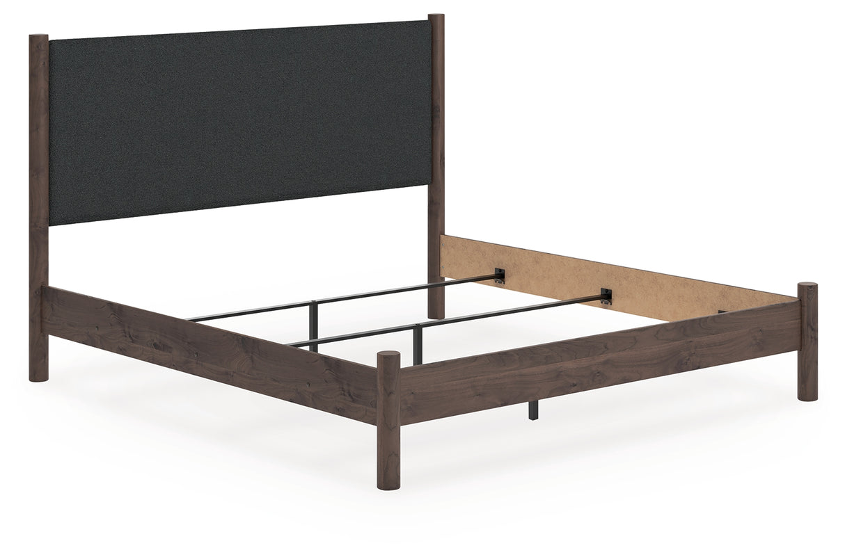 Nashville Furniture Outlets - Ashley Furniture - Pamytta Bedroom - King Upholstered Panel Bed / Brown - PCB2614B29