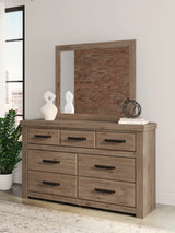 Nashville Furniture Outlets - Ashley Furniture - Oliandon Bedroom - Dresser and Mirror / Light Brown - PCB2844B1