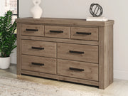 Nashville Furniture Outlets - Ashley Furniture - Oliandon Bedroom - Seven Drawer Dresser / Light Brown - PCB2844-31