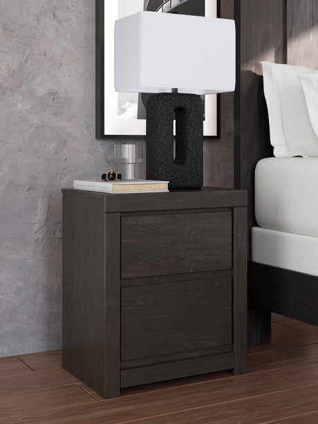Nashville Furniture Outlets - Ashley Furniture - Fraluna Bedroom - King Panel Bed / Charcoal - PCB3370B8