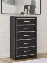 Nashville Furniture Outlets - Ashley Furniture - Zuraleus Bedroom - Five Drawer Chest / Black - PCB3380-46