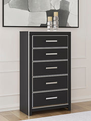 Nashville Furniture Outlets - Ashley Furniture - Zuraleus Bedroom - Five Drawer Chest / Black - PCB3380-46