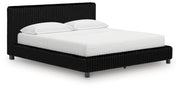 Nashville Furniture Outlets - Ashley Furniture - Zuraleus Bedroom - California King Upholstered Bed / Black - PCB3380B14