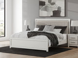 Nashville Furniture Outlets - Ashley Furniture - Zuraleus Bedroom - King Upholstered Panel Platform Bed / White - PCB3381B8