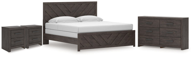 Nashville Furniture Outlets - Ashley Furniture - Prendonea King Panel Bed, Dresser and 2 Nightstands - King Panel Bed, Dresser and 2 Nightstands - B3789B13