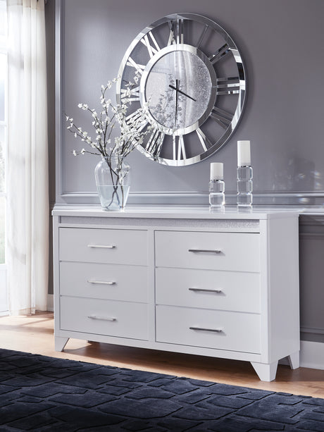 Nashville Furniture Outlets - Ashley Furniture - Jarlee Bedroom - Dresser and Mirror / White - PCB392B1